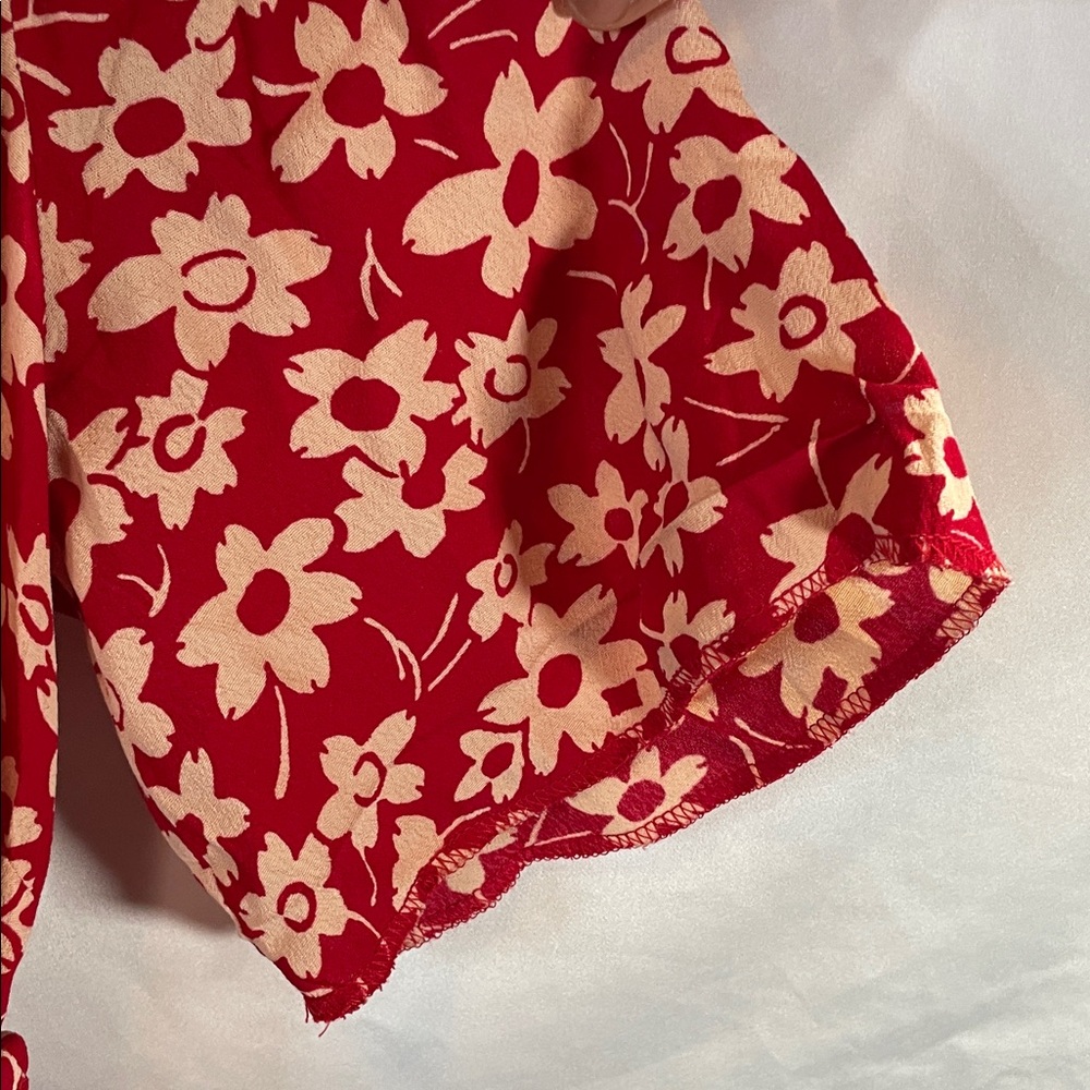 Madewell Crimson Floral Romper - Picture 3 of 11